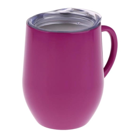 Tumbler With Handle Stainless Steel, Double Walled, Vacuum Insulated Portable Glasses. Great for Travel, Outdoors,