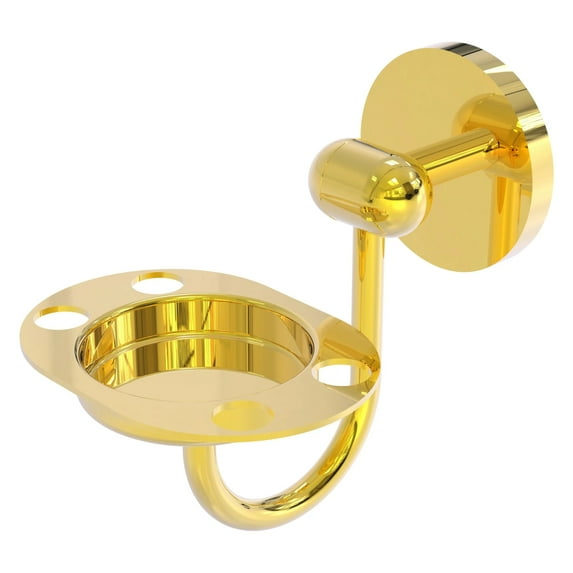 Tumbler and Toothbrush Holder - Polished Brass