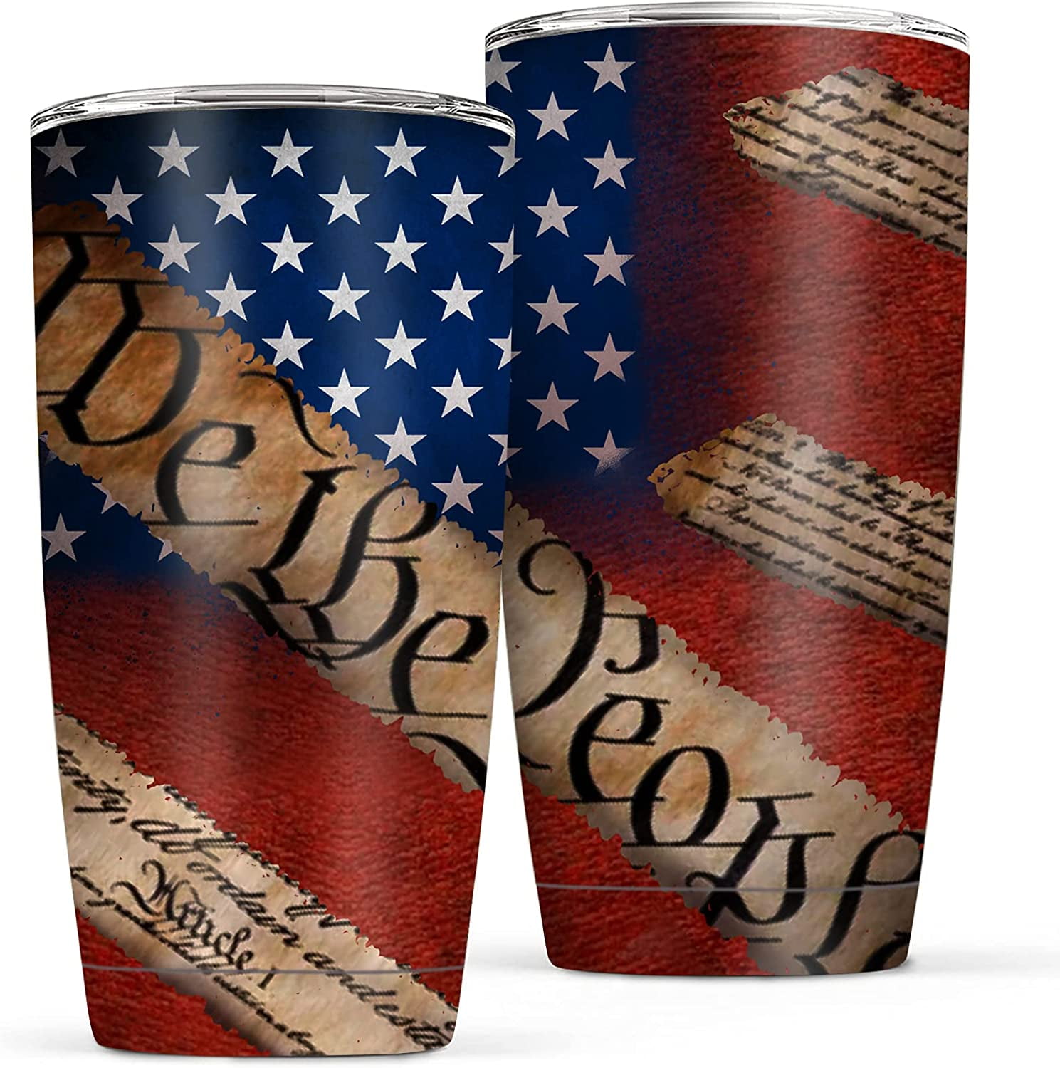 Tumbler for Men American Flag Patriotic Coffee Tumbler for Men 20 oz Vacuum  Insulated Stainless Steel Travel Mug Gifts Make America Great Again 