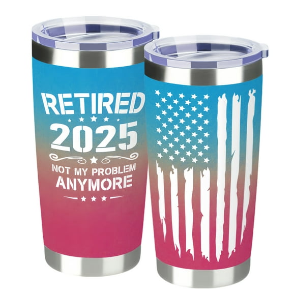 Tumblers & Cups:swig Tumbler-Retired 2025 Not My Problem Anymore - Retirement Gifts for Women 2025 - Funny 2025 Retirement Gifts for Women, Coworkers, Teacher, Nurse, Doctor, Mom - Retired Tumbler