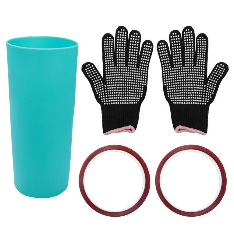 Tumblers Silicone Bands Sleeve Kit for 20Oz Straight Blanks Cups with Heat  Resistant Gloves,Tumbler Heat Press Machine 