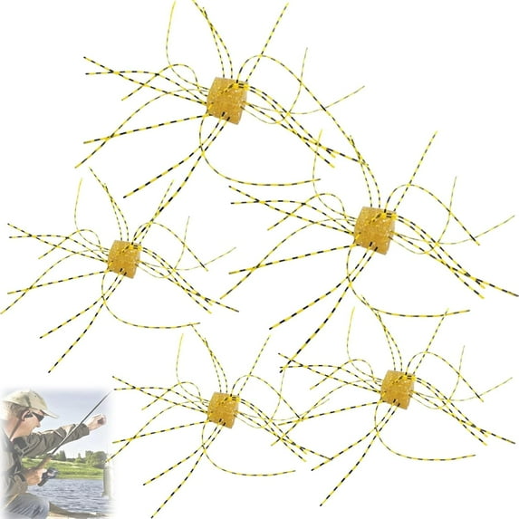 Tumbleweed Fishing Lure, Fishing Lures Catfish, 10pcs Fishing Lure kit, Portable Soft Slow Sinking Flexible Bass Lures with Tentacle Used to Lure Catfish and Perch in Streams