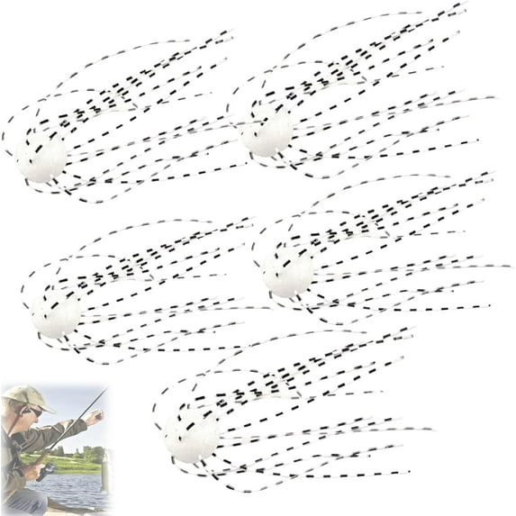 Tumbleweed Fishing Lure, Fishing Lures Catfish, 10pcs Fishing Lure kit, Portable Soft Slow Sinking Flexible Bass Lures with Tentacle Used to Lure Catfish and Perch in Streams