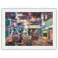 thumbnail image 1 of Tumbleweed Terror - Invasion of the Giant Tumbleweeds 1989 - From an Original Hawaii Watercolor Painting by Peggy Chun - Japanese Unryu Rice Paper Art Print 24 x 32 in, 1 of 4