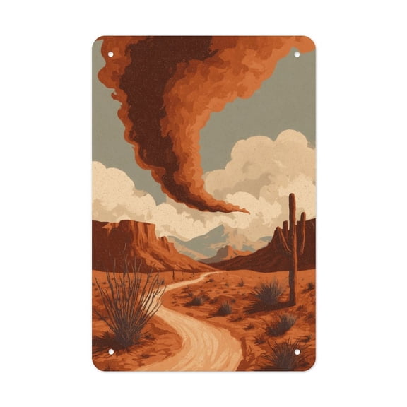 Tumbleweed_Wind Weather-Resistant Tin Sign - Fade-Proof - Outdoor Use