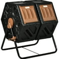 thumbnail image 1 of Tumbling Composter | Simultaneous Dual Chamber Composting | Steel and Plastic for Stability | Solves Slow Composting Problem, 1 of 2