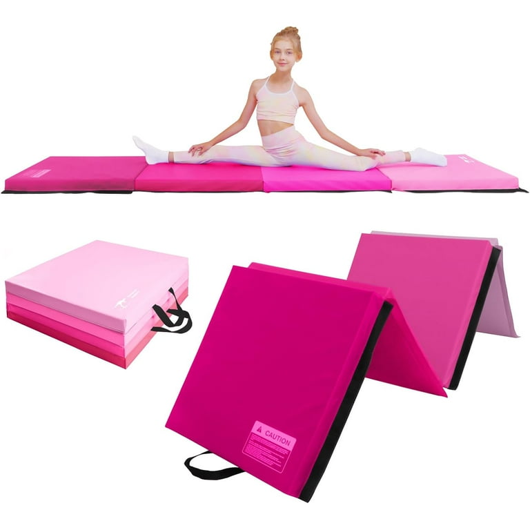 Tumbling Mats for Kids Foldable Gym Mat Kids Gymnastics Mat with Carrying Handles for Home Activity Play Multiple Style Choices Walmart