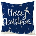 thumbnail image 1 of Haliyee Christmas Snowflake Pillow Covers 18"x18"，Christmas Cushion Hugging Case Linen Home Sofa Christmas Decoration 1PCS, 1 of 1