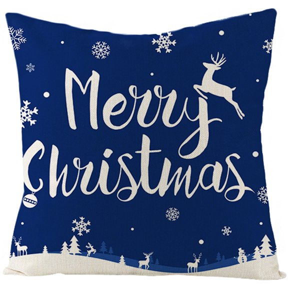 Haliyee Christmas Snowflake Pillow Covers 18"x18"，Christmas Cushion Hugging Case Linen Home Sofa Christmas Decoration 1PCS