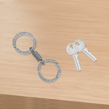 Tumdkd Home Clearance！Women's Sequined Decorative Double Ring Metal Keychain
