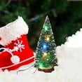 thumbnail image 1 of Haliyee Pre-lit Small Christmas Tree，9.8In Miniature Pine Trees Mini Xmas Tree Mini Pine Tree Multi-Color LED Lights Tabletop Christmas Tree with Wooden Base for Christmas Decorations, 1 of 2