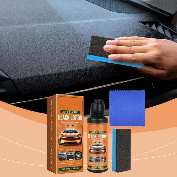 Tumdkd Tumdkd Automobile Beauty Restoration and Repair Blackening and Shining Care Plastic Refurbishing Agent  100ml Trim Restorer for Dashboard Bumper Door Panel, UV Protection