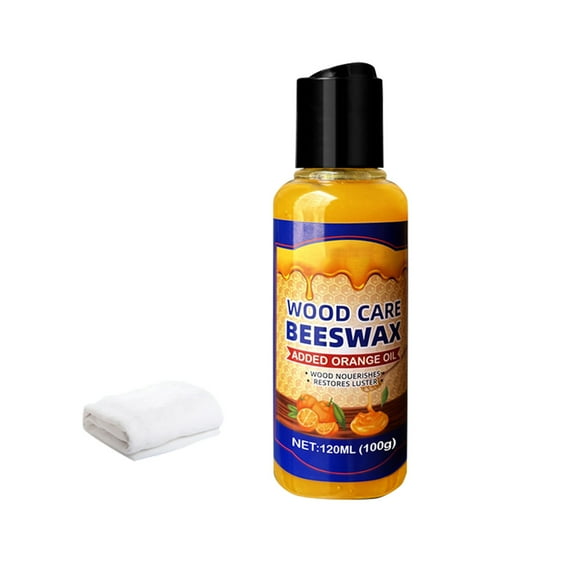 Haliyee Wood Care Beeswax,Natural Beeswax & Orange Oil Wood Conditioner,120 ML Beeswax Wood Furniture Polish