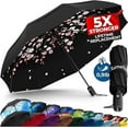 thumbnail image 1 of Tumella Windproof Rain Umbrellas, Cherry Blossom, 1 of 5