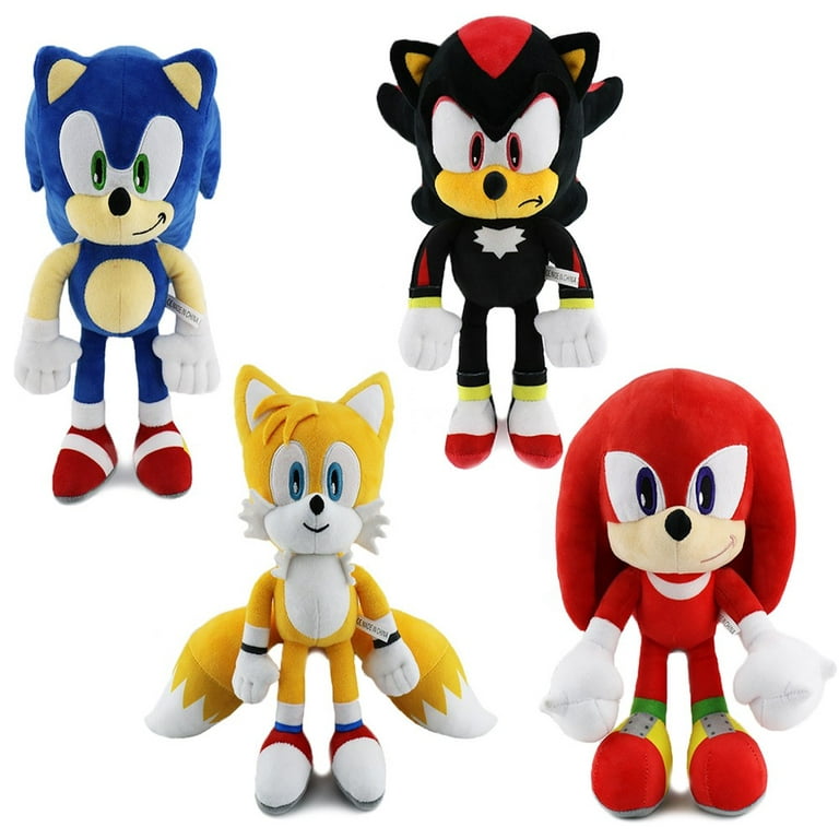 Tumex 4pcs Sonic Plush Toys Set, Shadow Knuckles Tails Sonic Doll Stuffed  Animal Plushies Toy for Kids Girls Fans Gift Collection, 12