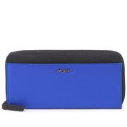 Tumi Womens Vista Zip Around Nylon Wallet Blue Multi