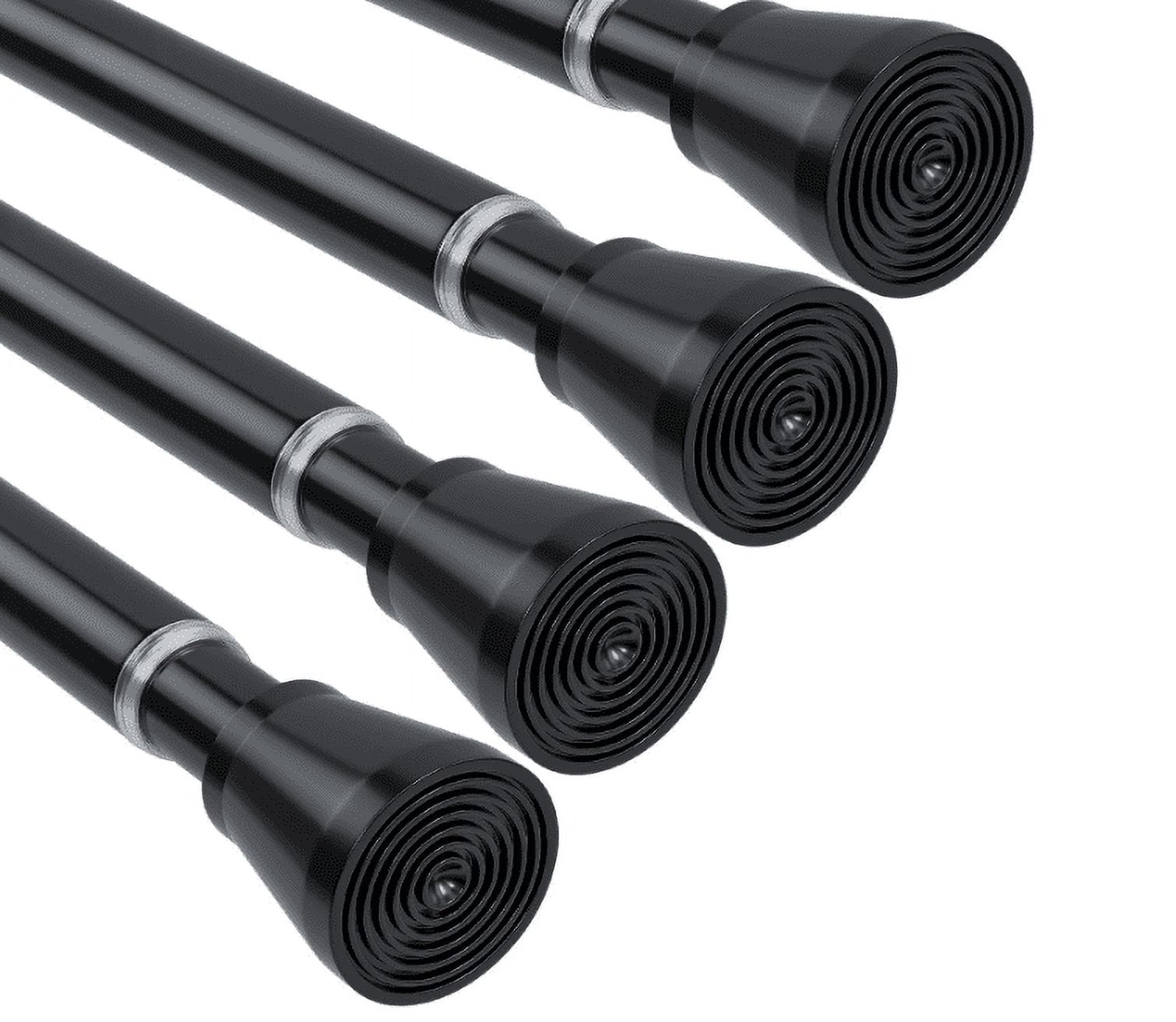 Tumis 4 Pack Black Shower Curtain Rod 33 To 59 Inch Black Shower