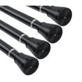 Tumis 4 Pack Black Shower Curtain Rod 33 To 59 Inch Black Shower