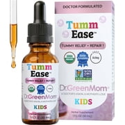 Dr. Green Mom TummEase Herbal Tummy Drops for Boys & Girls - Child & Baby Digestive Drops - Marshmallow Root & Slippery Elm