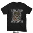 thumbnail image 1 of Tummy Ache Survivor Cat Meme Graphic with Funny Bold Statement Unisex T-Shirt up to size 5XL, 1 of 2