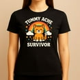thumbnail image 1 of Tummy Ache Survivor - Cute Cat Rainbow Women's T-Shirt, 1 of 3