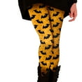 thumbnail image 1 of Tummy Control Leggings for Women Bat Dot Printed High Waist Athletic Tights Yoga Pants,Yellow,XL, 1 of 5