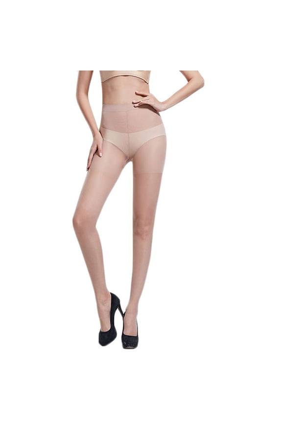 Tummy Control Pantyhose for Women, Control Top Tights Sheer Shaping Nylon Support Stockings Khaki One Size