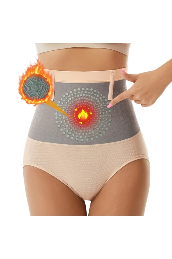 Tummy Control Shapewear For Women High Waisted Seamless Underwear Breathable Burning Thermogenic Fat Girdle Shorts,Khaki,XX-Large