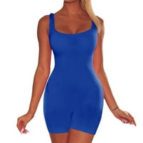 Tummy Control Shapewear For Women Womens Summer Backless Sleeveless Sport Short Pant Strap Jumpsuit Rompers, Women's Shapers M