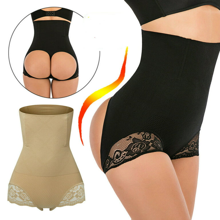 Tummy Control Shapewear High Waist Trainer Butt Lifter Panties Body Shaper  Underwear for Women, Beige, XL/2XL 