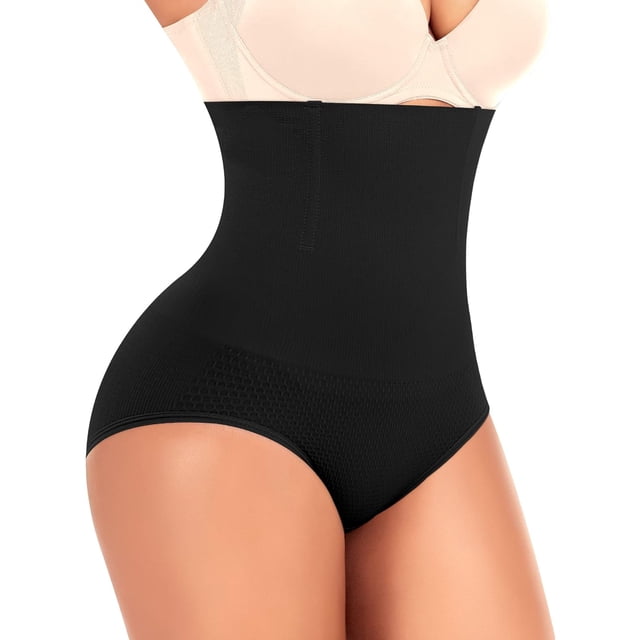TONEST Shapewear Dames - Tummy control shape panty - hoge taille - extra sterke shaping - shaping fietsbroek - compressie ondergoed met been - hoge taille -1300-SS (S, Beige
