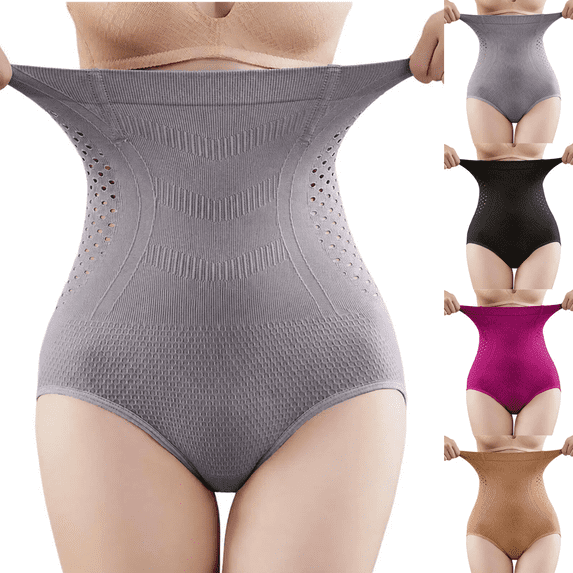 Tummy Control Shapewear Panties for Women High Waisted Body Shaper Panties Seamless Shapewear Underwear Girdle Panty,Gray XL