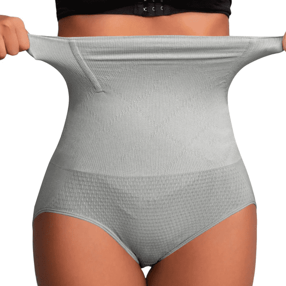 Tummy Control Shapewear Panties for Women High Waisted Body Shaper Slimming Shapewear Underwear Girdle Panty,Gray M