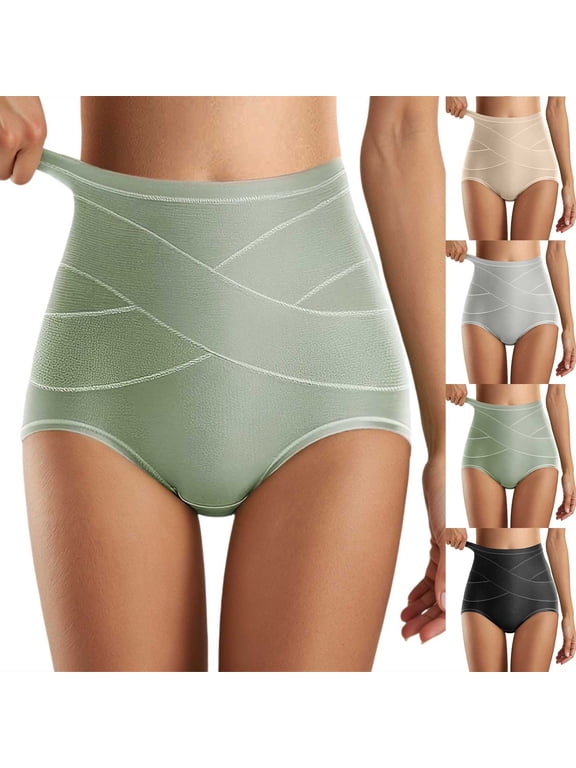 Tummy Control Shapewear Panties for Women Seamless High Waisted Underwear Briefs Full Coverage Stretchy Ladies Panties L-3XL