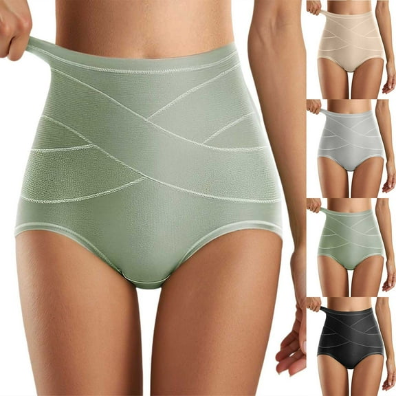 Tummy Control Shapewear Panties for Women Seamless High Waisted Underwear Briefs Full Coverage Stretchy Ladies Panties L-3XL