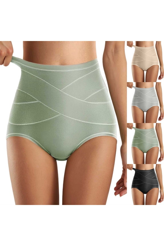 Tummy Control Shapewear Panties for Women Seamless High Waisted Underwear Briefs Full Coverage Stretchy Ladies Panties L-3XL