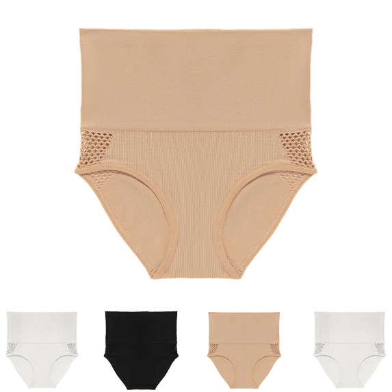 Tummy Control Shapewear Panty for Women Seamless Body Shaper Panties High Waist Shaping Underwear Brief,Complexion S