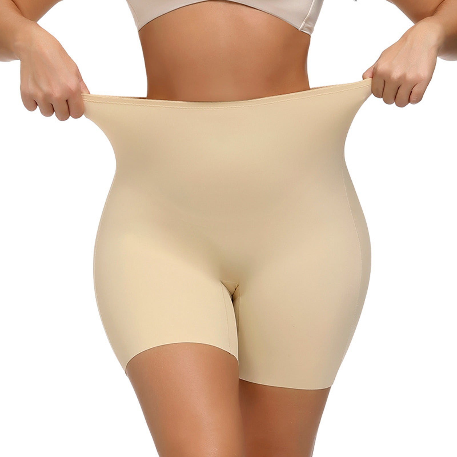 MOVWIN Tummy Control Body Shaper Shorts - High Waist Thigh Slimmer Panties  Shapewear Beige at  Women's Clothing store