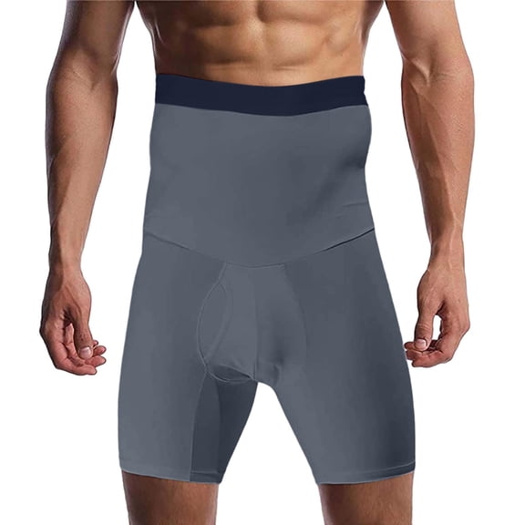 Tummy Control Shorts High Waist Slimming Shapewear for Men Tight Fitting Shapewear Shorts High Waist Anti-Curling