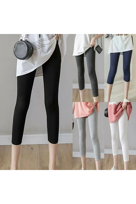 Tummy Control Slim Leg Pants for Women High Stretch Everyday Ankle Length Bottoms