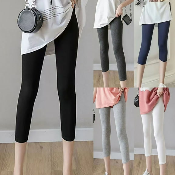 Tummy Control Slim Leg Pants for Women High Stretch Everyday Ankle Length Bottoms