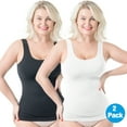 thumbnail image 1 of Sheryer 2 Pack Shapewear Camisoles for Women - Tummy Control Tank Tops, Seamless Body Shaper,Sizes S-2XL, 1 of 8