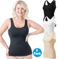 thumbnail image 1 of Sheryer 3 Pack Shapewear Camisoles for Women - Tummy Control Tank Tops, Seamless Body Shaper,Sizes S-2XL, 1 of 8