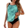 thumbnail image 1 of Tummy Control Tankini Swimsuit for Women Ruched Two Piece Bathing Suit Drawstring Swimwear with Bottom 2026 Trendy, 1 of 5