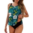 thumbnail image 1 of Tummy Control Tankini Swimsuit for Women Ruched Two Piece Bathing Suit Drawstring Swimwear with Bottom 2026 Trendy, 1 of 5