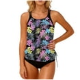 thumbnail image 1 of Tummy Control Tankini Swimsuit for Women Two Piece Tankini Swimsuit Summer Ruched Padded Modest Swimsuits, 1 of 4