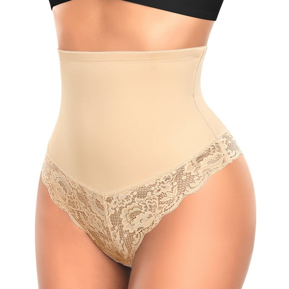 Tummy Control Thong Shapewear for Women Seamless Panties Body Shaper Girdle Panty Lace Shaping Underwear