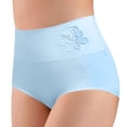 thumbnail image 1 of Tummy Control Underwear For Women Cotton High Waisted Full Coverage Panties Soft Breathable Ladies Briefs Light Blue XXL, 1 of 3