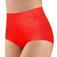 thumbnail image 1 of Tummy Control Underwear For Women Cotton High Waisted Full Coverage Panties Soft Breathable Ladies Briefs Red XL, 1 of 3