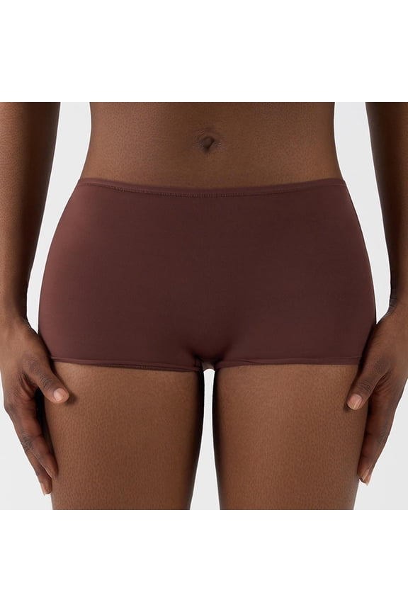 Tummy Control Underwear Women - Seamless High Waisted Briefs No Show Panties, Moisture Wicking Nylon Spandex, Coffee, 1 Pack,Size S